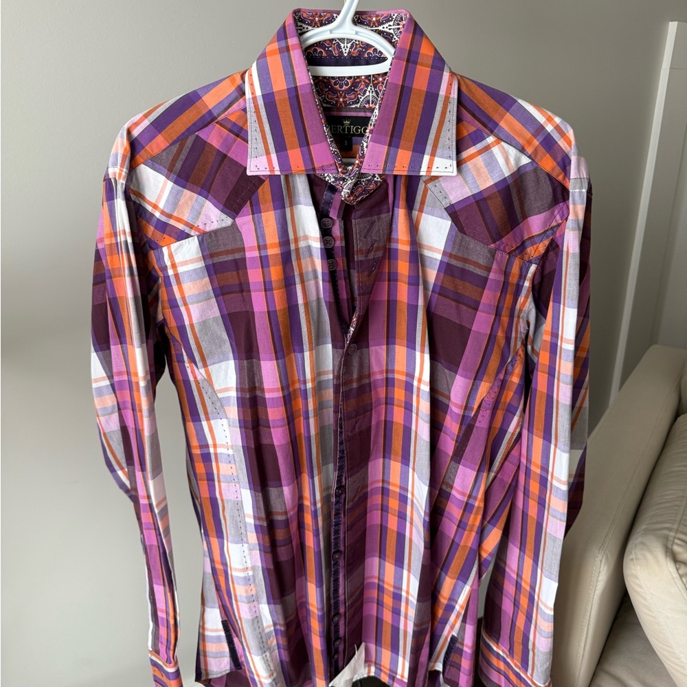 Bertigo | Purple Plaid Shirt